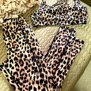 SOLD Victoria Secret Sport Cheetah Print Set